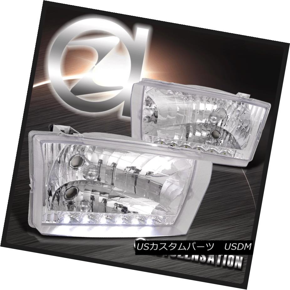 ヘッドライト 99-04 F250/350/450/550 00-04 Excursion Crystal Chrome SMD DRL Headlights Pair 99-04 F250 / 350/450/5 50 00-04エクスカーションクリスタルクロムSMD DRLヘッドライトペア 【並行輸入品】 36,322円