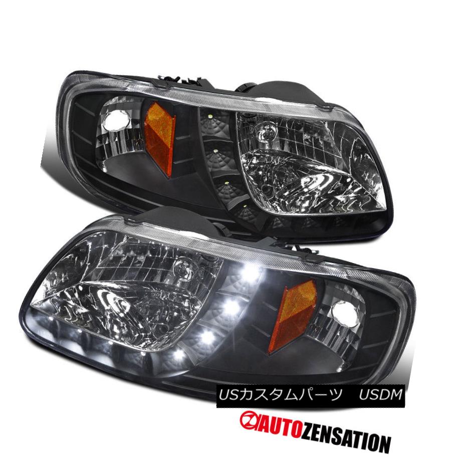 ヘッドライト 97-03 Ford F150/97-02 Expedition 1pc Crystal Black LED Headlights Left+Right 97-03フォードF150 / 97-02遠征1pcクリスタルブラックLEDヘッドライト左+右 【並行輸入品】