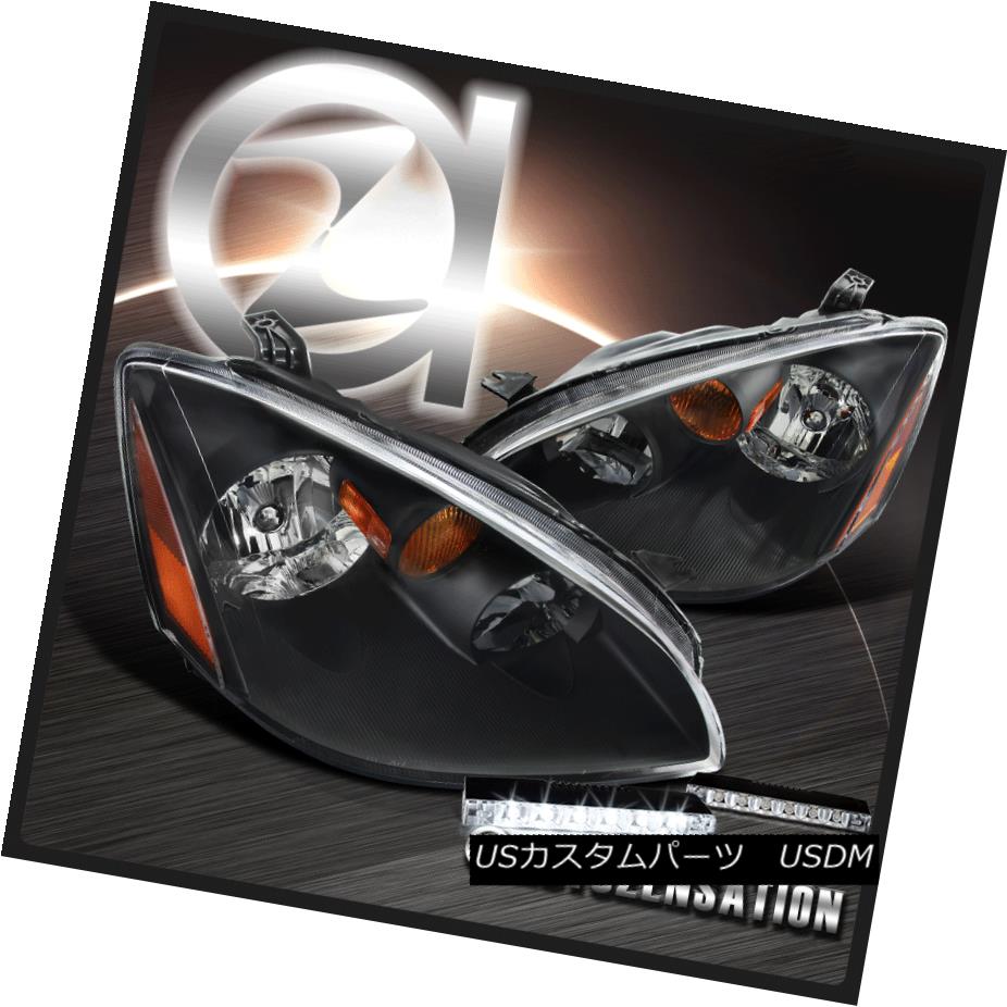 ヘッドライト For 2002-2004 Nissan Altima Black Clear Headlights+6-LED Bumper Fog Lamp 2002-2004日産アルティマブラッククリアヘッドライト+ 6-L EDバンパーフォグランプ 【並行輸入品】