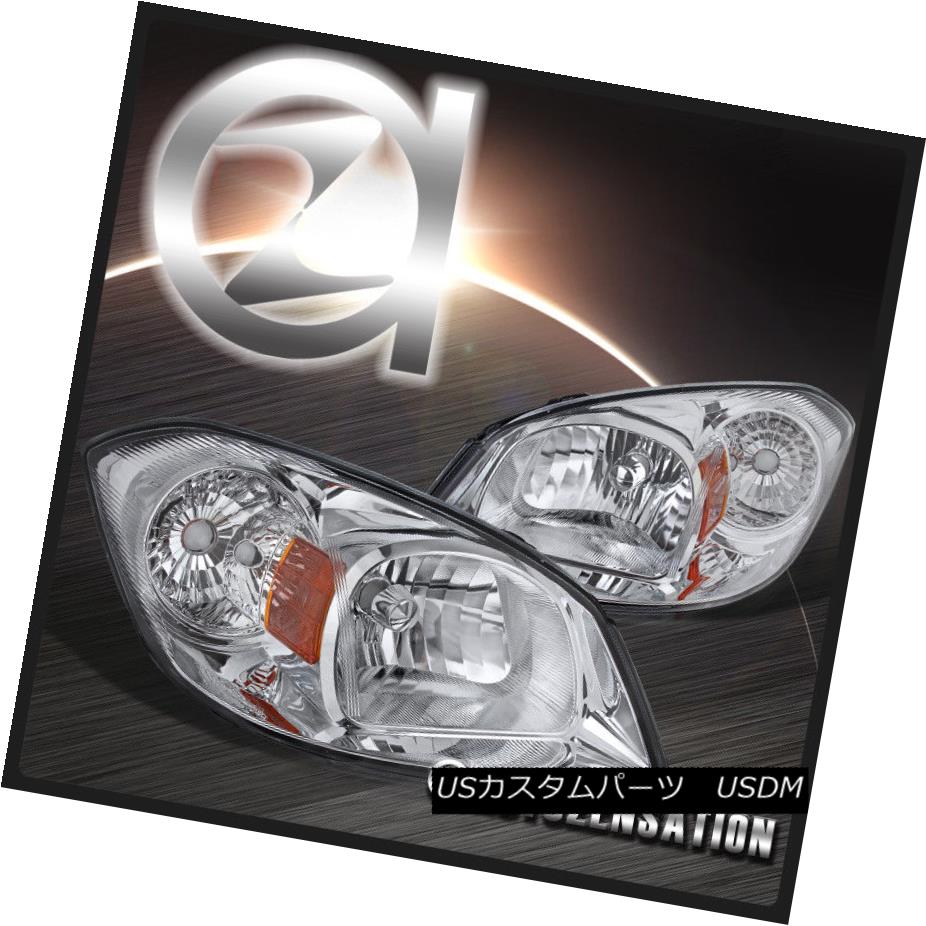 ヘッドライト 05-10 Chevy Cobalt 05-06 Pontiac Pursuit 07-09 G5 Chrome Clear Lens Headlights 05-10シボレーコバルト05-06ポンティアック追求07-09 G5クロームクリアレンズヘッドライト 【並行輸入品】