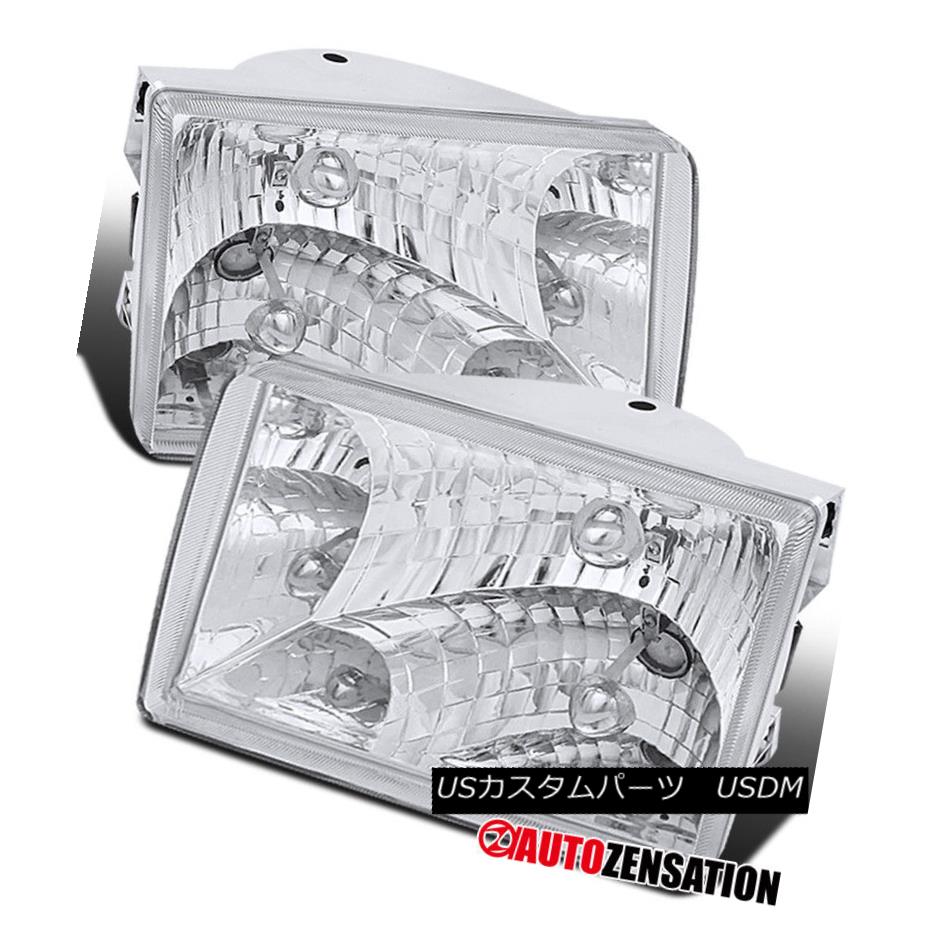 ヘッドライト 93-98 Jeep Grand Cherokee Chrome Clear Crystal Headlights RH LH 93-98 Jeep Grand CherokeeクロームクリアクリスタルヘッドライトRH LH 【並行輸入品】