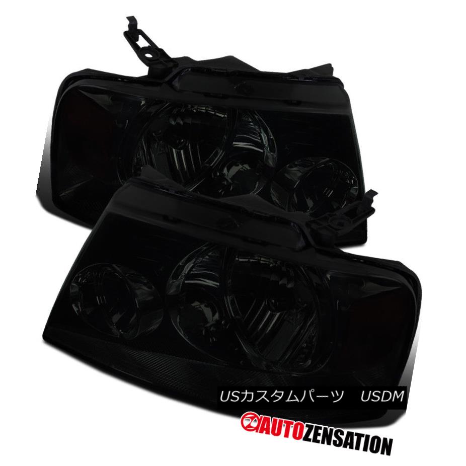 ヘッドライト 04-08 Ford F150 06-08 Lincoln Mark LT Truck Crystal Smoke Headlights Left+Right 04-08 Ford F150 06-08 Lincoln Mark LTトラッククリスタルスモークヘッドライトLeft + Right 【並行輸入品】