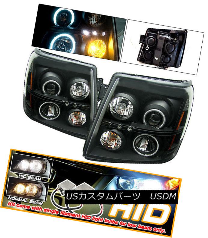 ヘッドライト Fits Xenon HID 02-06 Escalade CCFL Halo Projector Headlights Esv キセノンHIDにフィット02-06エスカレードCCFLハロープロジェクターヘッドライトEsv 【並行輸入品】