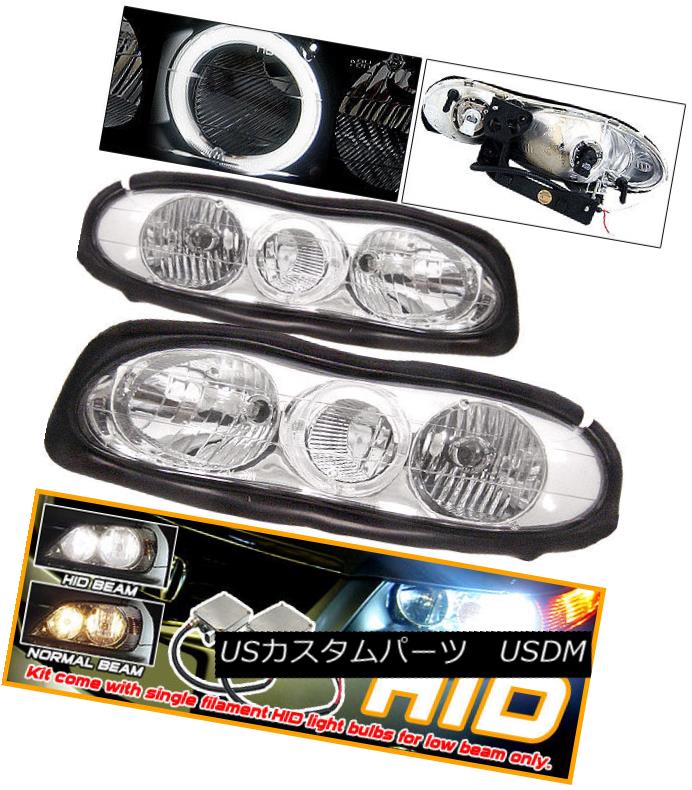 １着でも送料無料 ライト ランプ Xenon Fits ヘッドライト Hid 98 02シボレーカマロクロームハローヘッドライトに適合 キセノンhid Headlights Halo Chrome Camaro Chevy 98 02