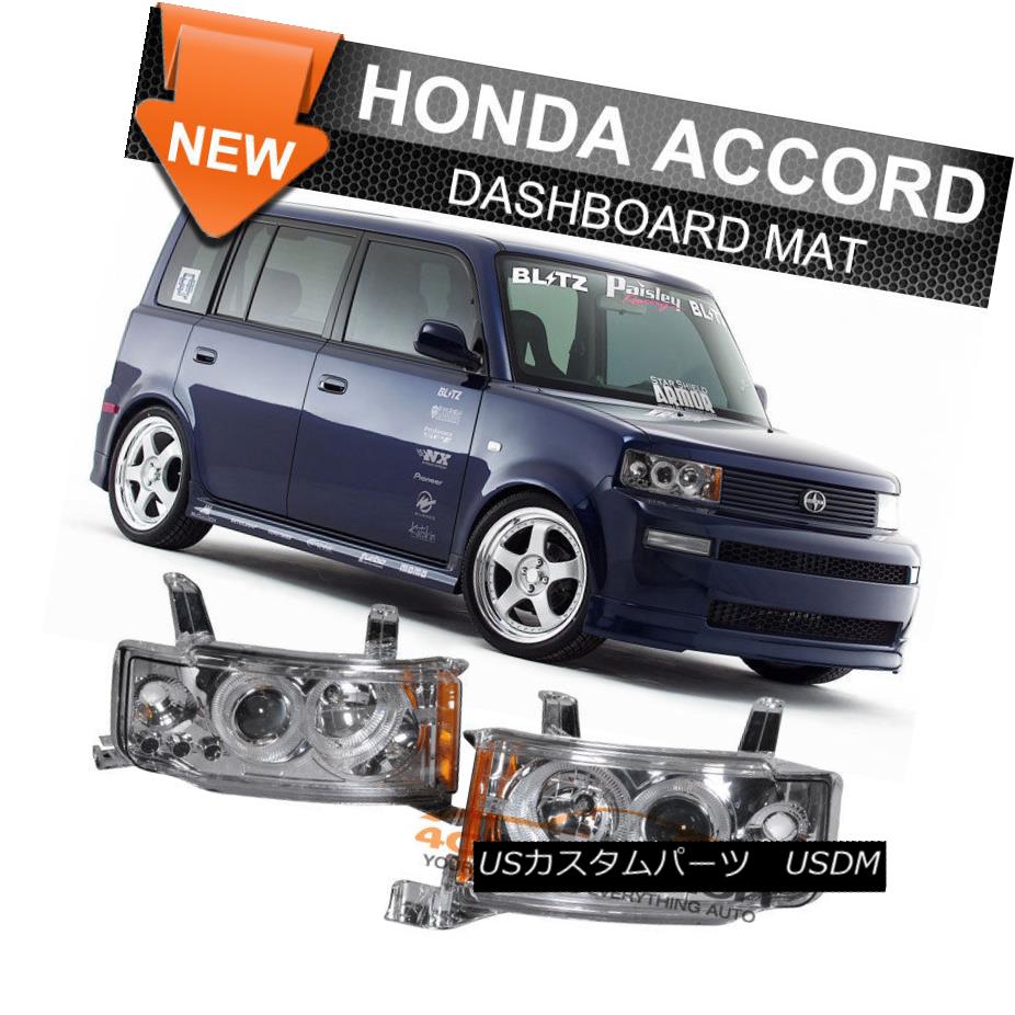 ヘッドライト Fits 03-07 Scion xB LED Halo Projector Headlights Chrome Pair フィット03-07シオンxB LEDハロープロジェクターヘッドライトクロームペア 【並行輸入品】
