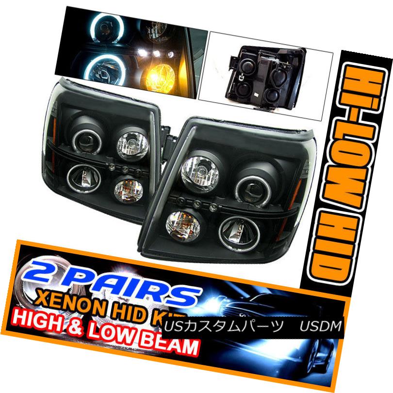 ヘッドライト Fits 2 Sets HID 02-06 Escalade Halo Projector Headlights Esv フィット2セットHID 02-06 Escalade HaloプロジェクターヘッドライトEsv 【並行輸入品】