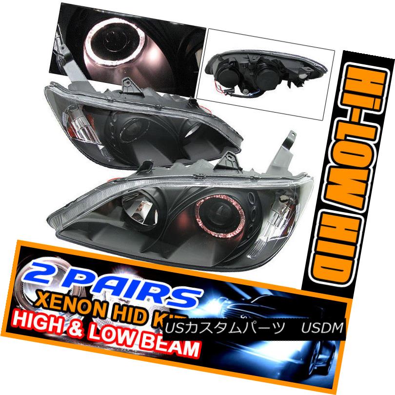 ヘッドライト Fits 2 Sets HID 04-05 Honda Civic Halo Projector Headlights フィット2セットHID 04-05 Honda Civic Haloプロジェクターヘッドライト 【並行輸入品】