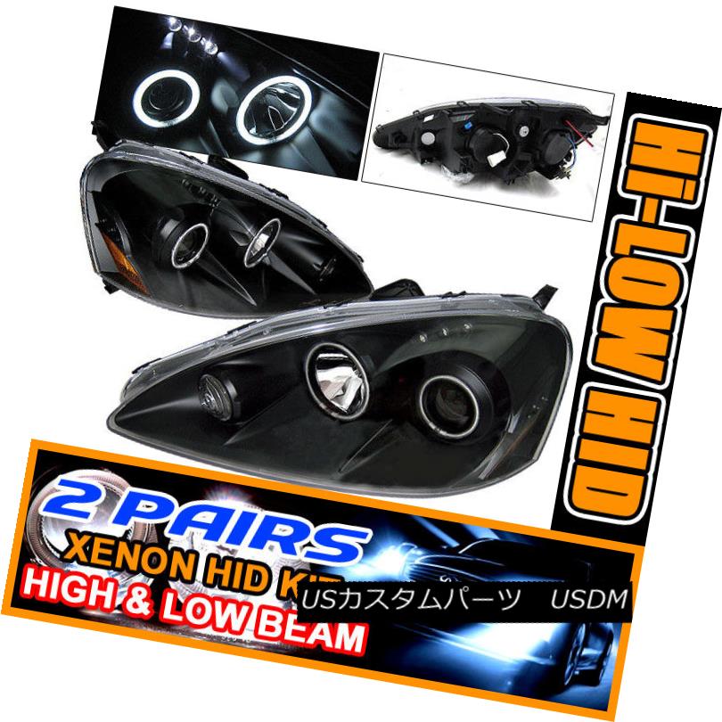 ヘッドライト Fits 2 Set HID 05 06 RSX Black CCFL Halo Projector Headlight フィット2セットHID 05 06 RSXブラックCCFLハロープロジェクターヘッドライト 【並行輸入品】