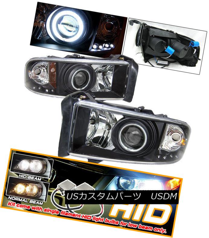 ヘッドライト Fits 2 Set HID 94-01 Ram CCFL Halo Black Projector Headlight フィット2セットHID 94-01ラムCCFLハローブラックプロジェクターヘッドライト 【並行輸入品】