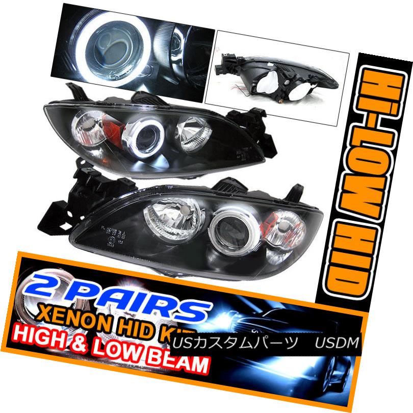 ヘッドライト Fits 2 Sets HID 04-08 Mazda 3 4Dr CCFL Projector Headlights フィット2セットHID 04-08マツダ3 4Dr CCFLプロジェクターヘッドライト 【並行輸入品】
