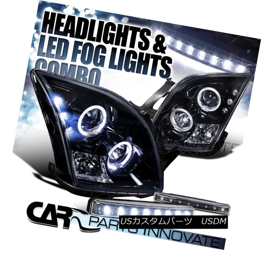 ヘッドライト New!! Glossy Black 06-09 Fusion Smoke Halo Projector Headlights+8-LED Fog Lamp 新しい！！ 光沢ブラック06-09フュージョンスモークハロープロジェクターヘッドライト+ 8-L EDフォグランプ 【並行輸入品】