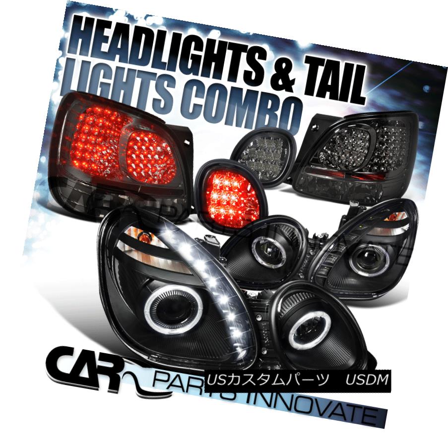ヘッドライト 98-05 GS300 GS400 GS430 Black Halo Projector Headlight+Smoke LED Tail Trunk Lamp 98-05 GS300 GS400 GS430ブラックハロープロジェクターヘッドライト+スモーク e LEDテールトランクランプ 【並行輸入品】