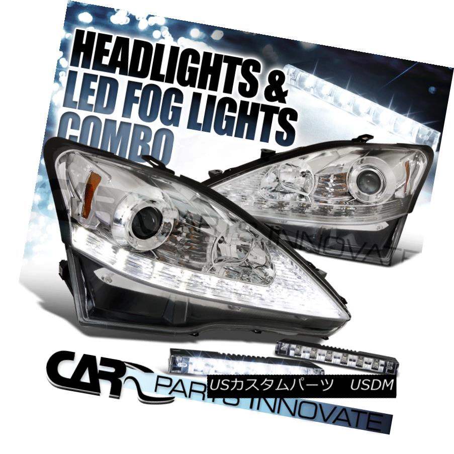 ヘッドライト 2006-2009 IS250 IS350 Chrome SMD LED Strip Projector Headlights+6-LED Fog DRL 2006-2009 IS250 IS350 Chrome SMD LEDストリッププロジェクターヘッドライト+ 6-L ED Fog DRL 【並行輸入品】