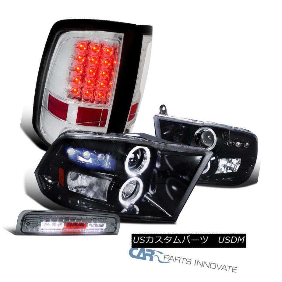 ヘッドライト 09-13 Ram Glossy Black Projector Headlights+Clear LED Tail+Smoke LED 3rd Brake 09-13ラム光沢ブラックプロジェクターヘッドライト+ Cle ar LEDテール+ Smoke LED 3rdブレーキ 【並行輸入品】