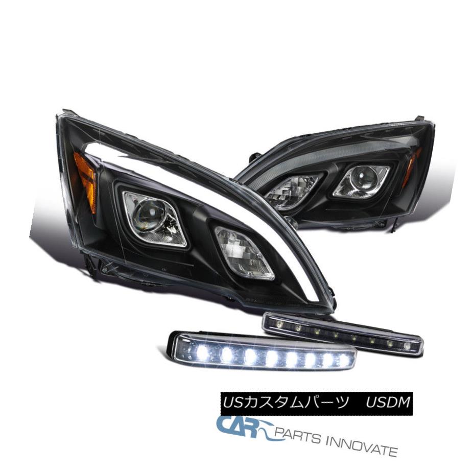 パーツ Fog 車用品 ヘッドライト Crv 車用品 バイク用品 ライト ランプ ヘッドライト For 07 11 Honda Cr V Crv Black Projector Headlights Led Drl 8 Led Fog Lights 07 11ホンダcr V Crvブラックプロジェクターヘッドライト用led Drl 8 Ledフォグライト
