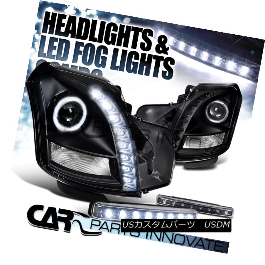 予約中 ライト ランプ Headlights 8 Led Projector Halo Led Smd Black Cts Cadillac 03 07 ヘッドライト Fog Fogバンパーランプ Ed 8 L Ledハロープロジェクターヘッドライト 03 07キャデラックctsブラックsmd Lamp Bumper