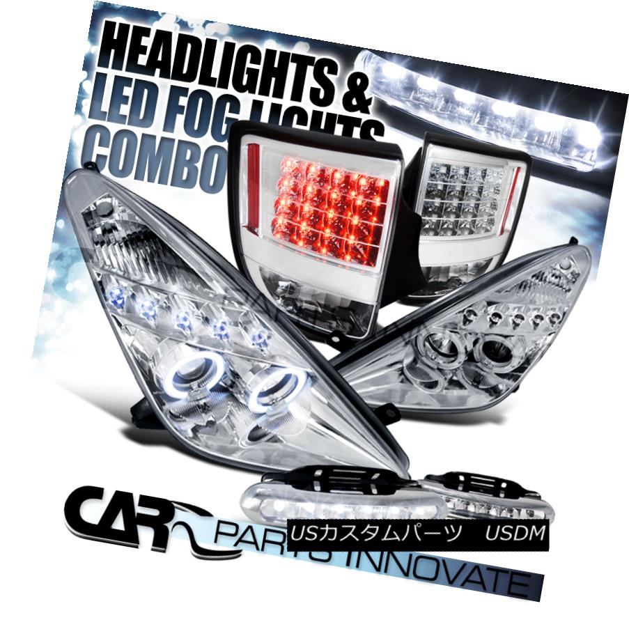 ヘッドライト For 00-05 Celica Clear Halo Projector Headlights+LED Tail Lights+6-LED Fog Lamps 00-05 Celica Clear Haloプロジェクターヘッドライト+ LEDテールライト+ 6-LEDフォグランプ 【並行輸入品】