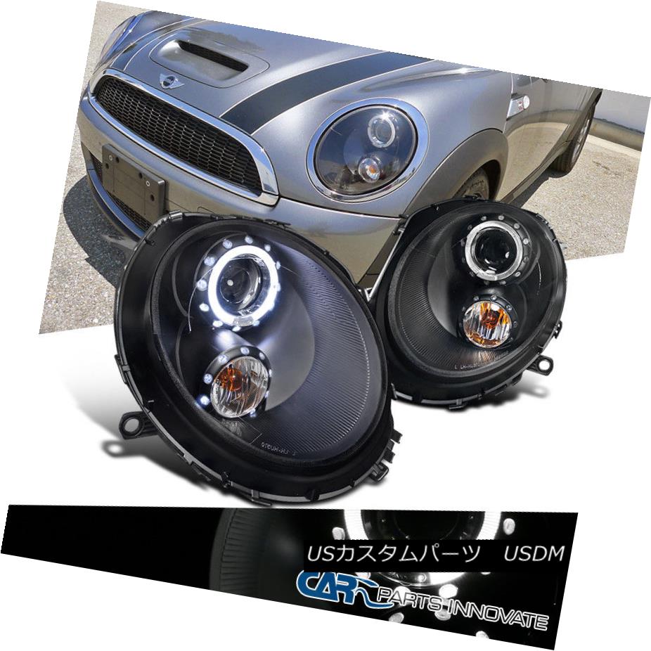 ヘッドライト 2007-2012 Mini Cooper LED Halo Rim Projector Headlight Black Pair 2007-2012 Mini Cooper LED Halo Rimプロジェクターヘッドライトブラックペア 【並行輸入品】