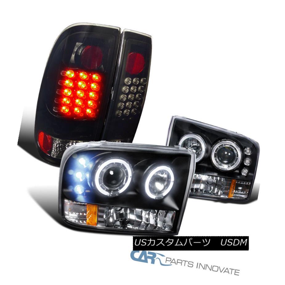 ヘッドライト 99-04 F250~F550 SuperDuty Halo Projector Headlights+LED Dark Smoke Tail Lamps 99-04 F250?F550 SuperDuty Haloプロジェクターヘッドライト+ LEDダークスモークテールランプ 【並行輸入品】