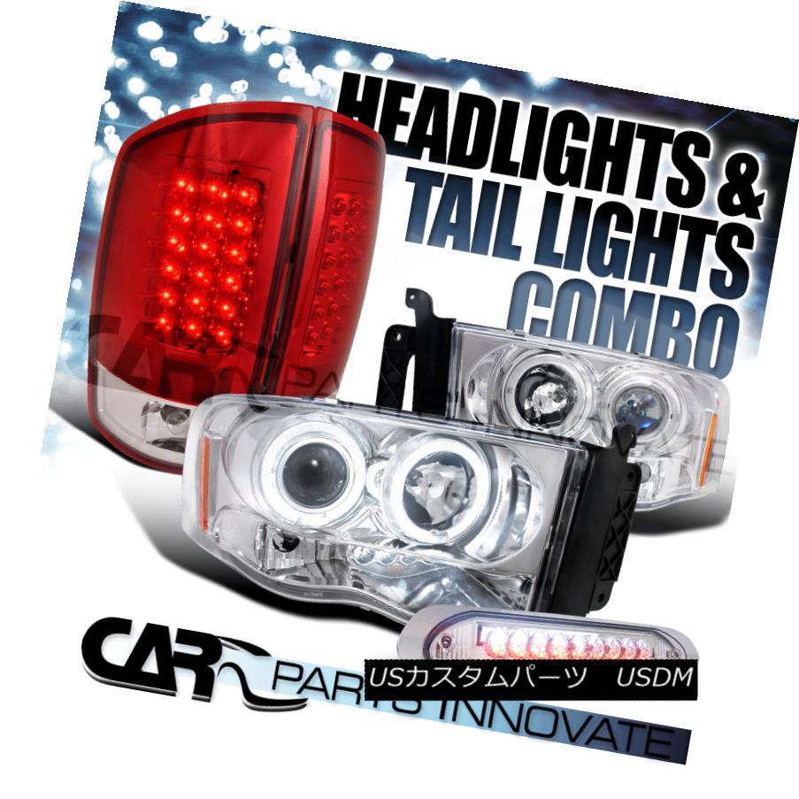 ヘッドライト 02-05 Ram 1500 2500 3500 Chrome Projector Headlight+Red LED Tail+3rd Brake Lamp 02-05 Ram 1500 2500 3500クロームプロジェクターヘッドライト+レッドLEDテール+第3ブレーキランプ 【並行輸入品】