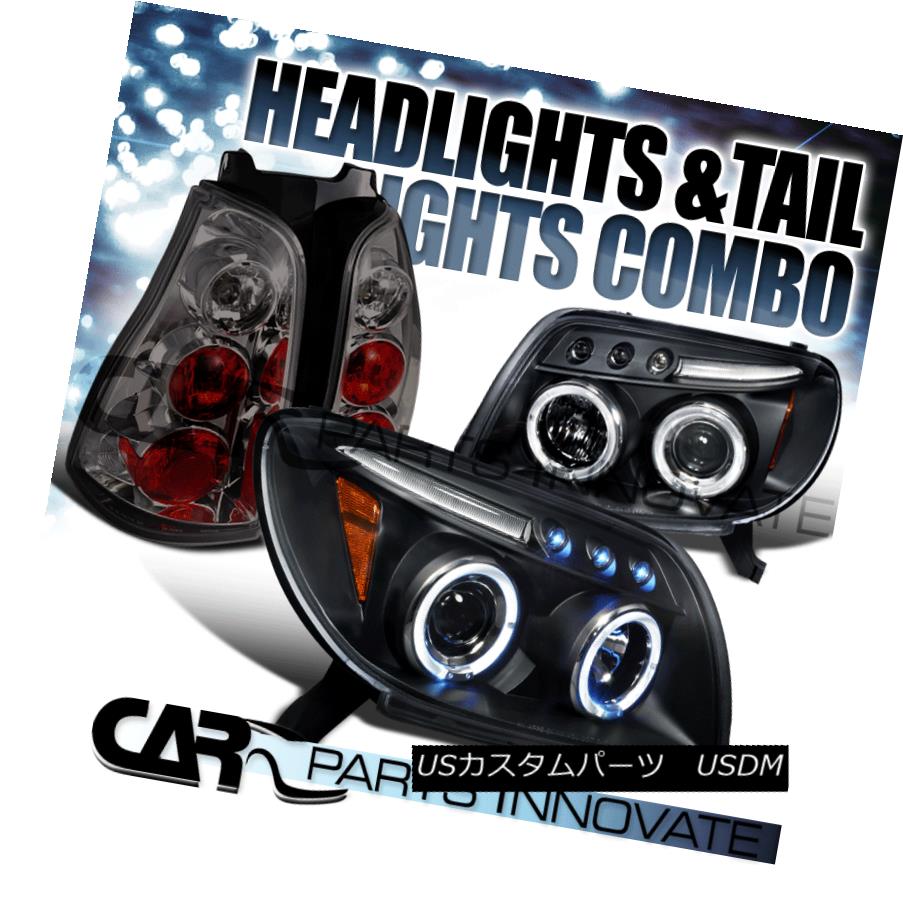 公式の ライト ランプ ヘッドライト For 03 05 4runner Black Led Halo Projector Headlights Smoke Tail Brake Lamps 03 05用4runner Black Ledハロープロジェクターヘッドライト スモーク Keテールブレーキランプ