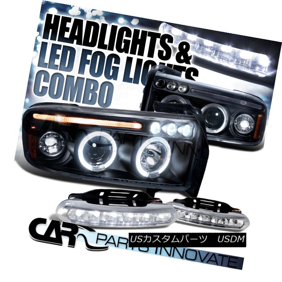 ヘッドライト 94-01 Dodge Ram 1500 2500 3500 Black Halo Projector Headlights+6-LED Fog Lamps 94-01 Dodge Ram 1500 2500 3500ブラックハロープロジェクターヘッドライト+ 6-L EDフォグランプ 【並行輸入品】