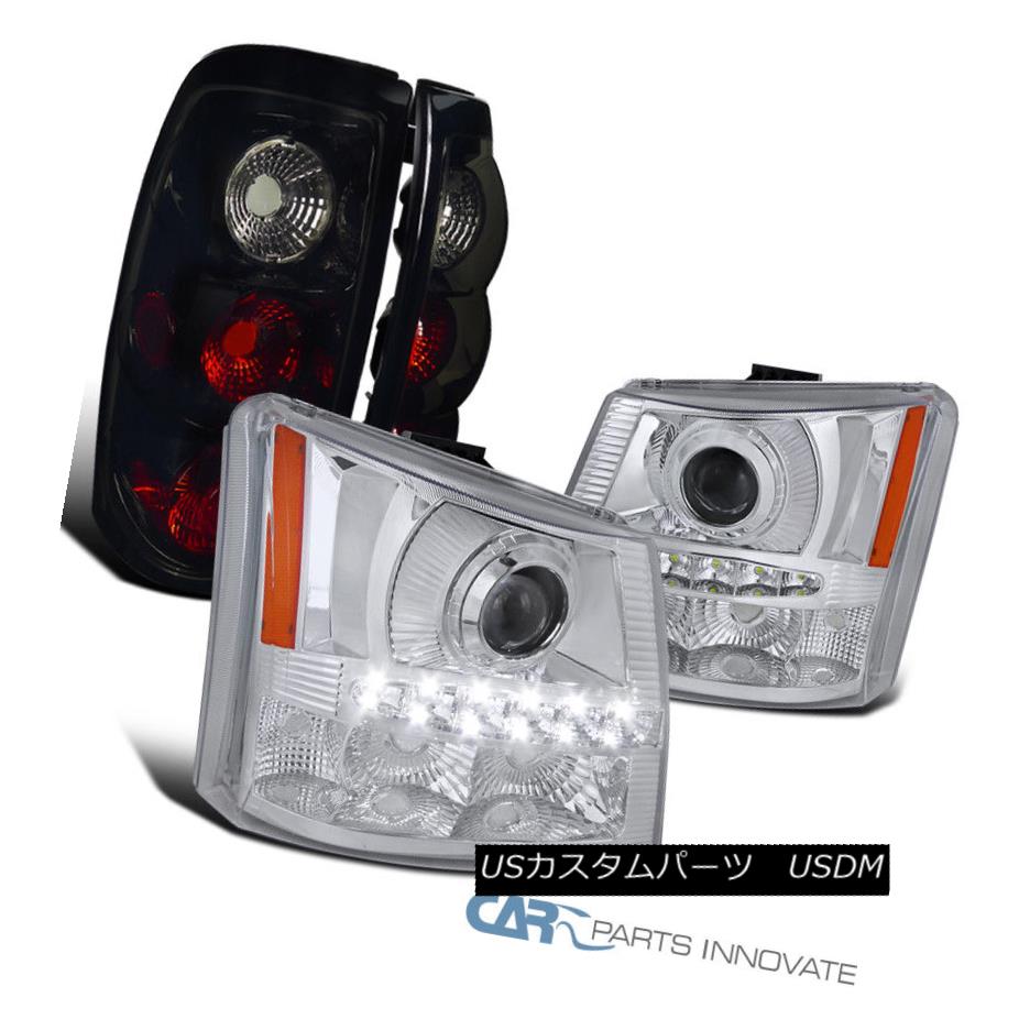 ヘッドライト 03-07 Silverado 2in1 Clear LED Projector Headlights+Dark Smoke Tail Brake Lights 03-07 Silverado 2in1クリアLEDプロジェクターヘッドライト+ダーク kスモークテールブレーキライト 【並行輸入品】