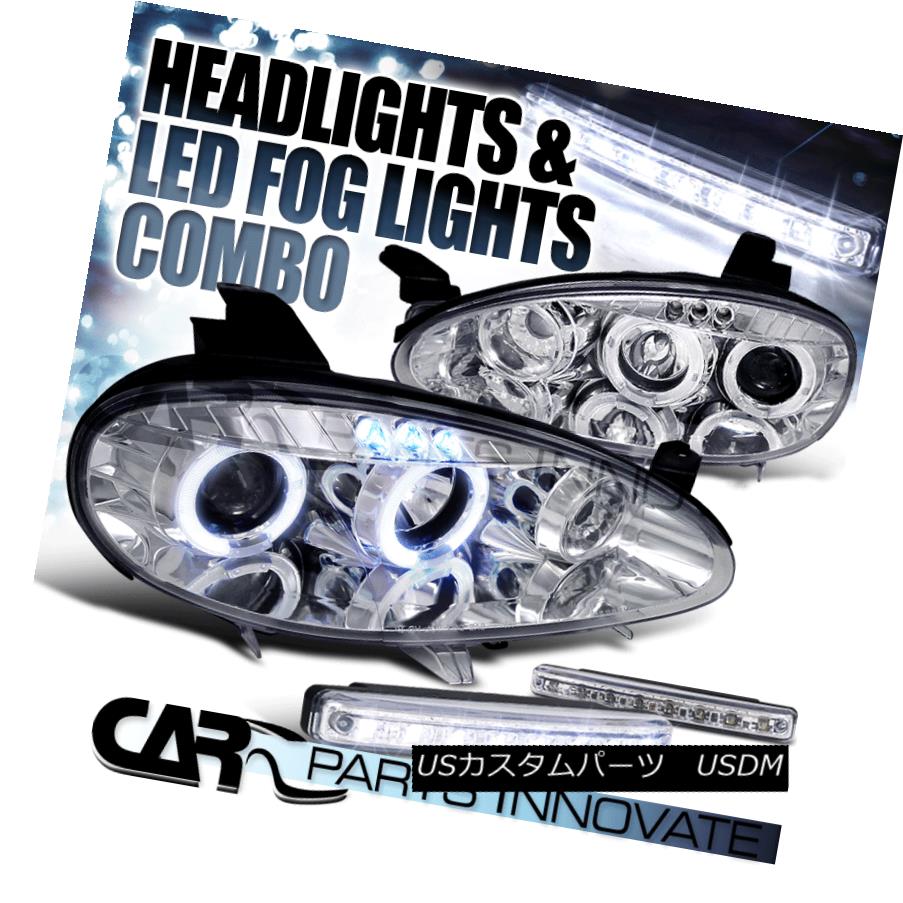 ヘッドライト Mazda 01-05 Miata MX5 Chrome Halo Projector Headlights+8-LED Fog Lamps マツダ01-05 Miata MX5クロームハロープロジェクターヘッドライト+ 8-L EDフォグランプ 【並行輸入品】