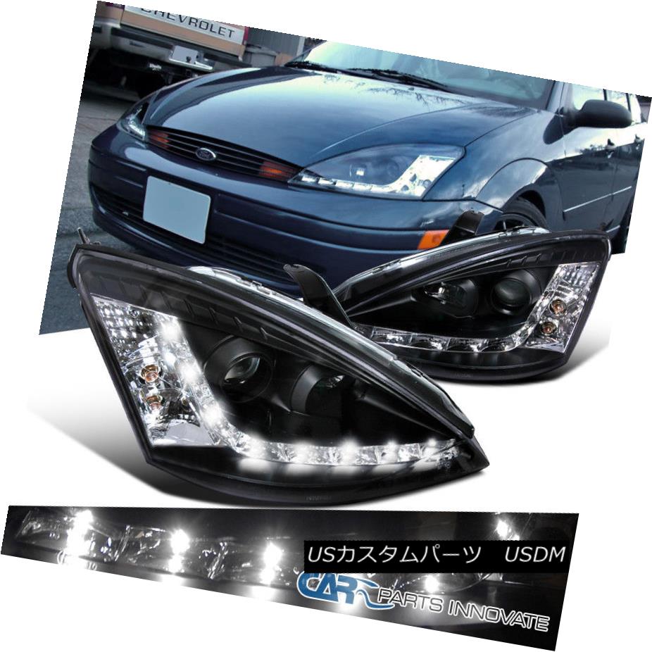 ライト ランプ 最初の Focus 00 04 Ford ヘッドライト R8 Drlプロジェクターヘッドライトヘッドランプブラック左 右 Led フォード00 04フォーカスr8 Left Right Black Lamps Head Headlights Projector Drl Led Utsnis Edu Rs