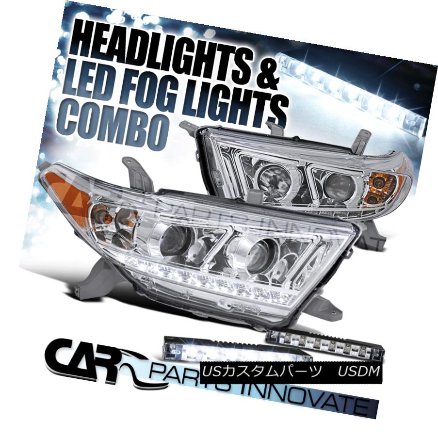 ヘッドライト For 11-13 Toyota Highlander Clear SMD LED DRL Projector Headlights+6-LED Fog DRL 11-13トヨタハイランダークリアSMD LED DRLプロジェクターヘッドライト+ 6-L ED Fog DRL 【並行輸入品】 48,840円