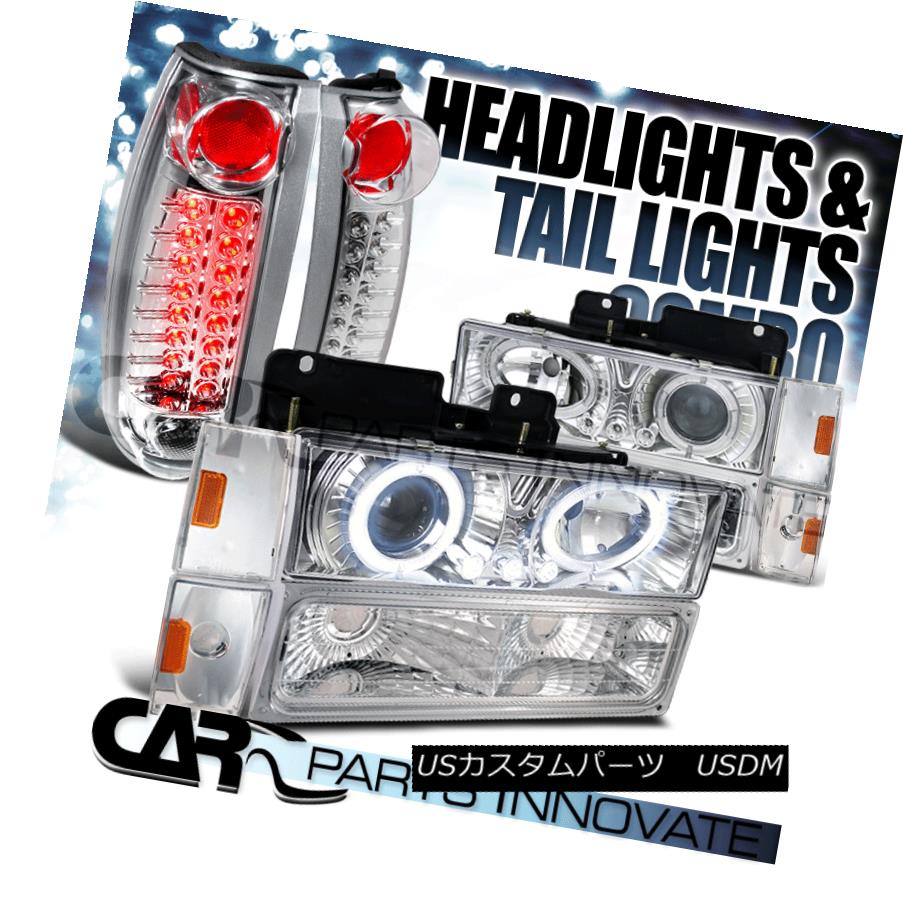 ヘッドライト 1988-1993 C10 C/K Chrome Projector Headlights+Bumper Corner Lamps+LED Tail Light 1988-1993 C10 C / Kクロームプロジェクターヘッドライト+ Bum /コーナーランプ+ LEDテールライト 【並行輸入品】