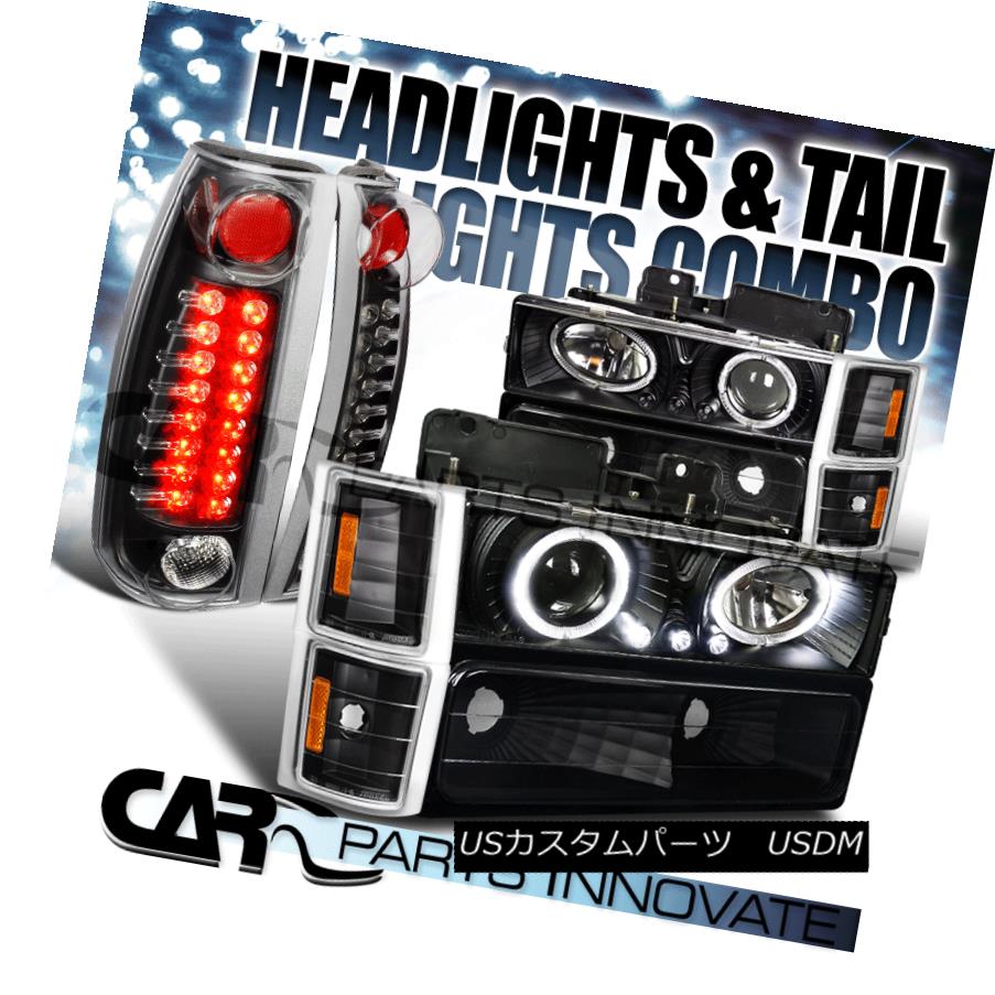 ヘッドライト 94-98 Chevy C10 C/K Tahoe Black Halo Projector Headlights+LED Tail Lamps 94-98シボレーC10 C / Kタホブラックハロープロジェクターヘッドライト+ LEDテールランプ 【並行輸入品】 49,764円