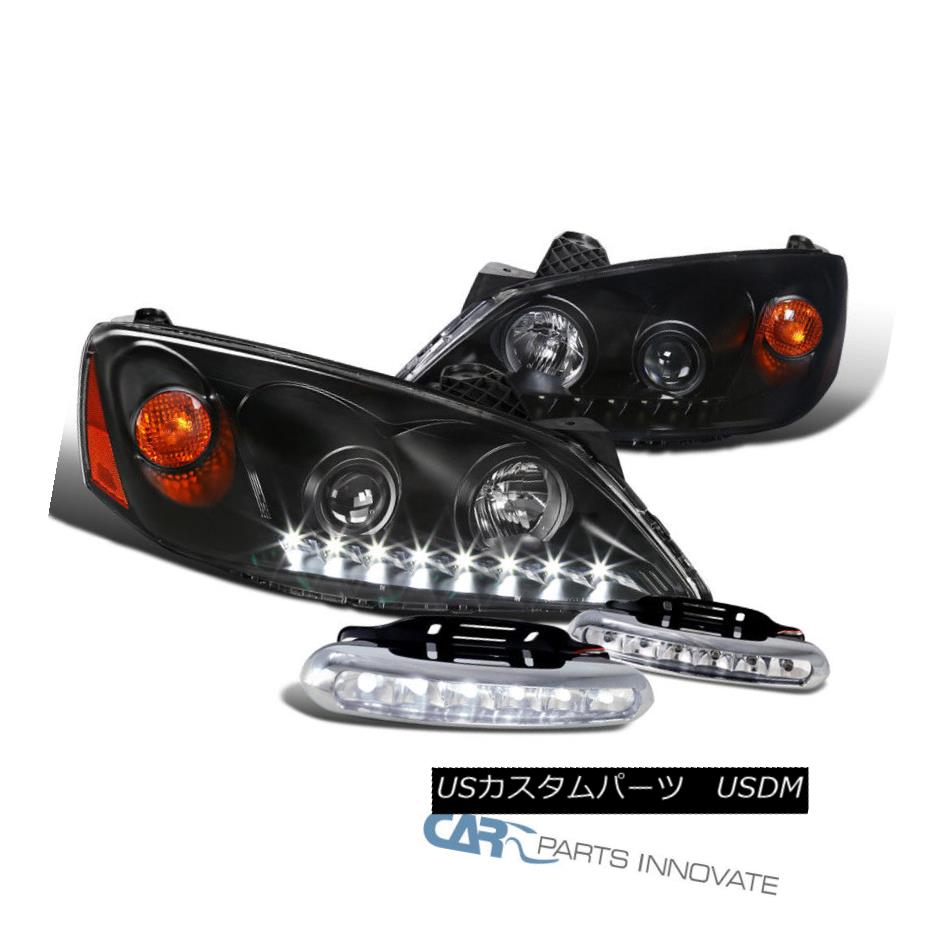 ヘッドライト 05-10 Pontiac G6 Black Projector Headlights w/ LED DRL+Clear LED DRL Fog Lights 05-10ポンティアックG6ブラックプロジェクターヘッドライトLED付きDRL +クリアLED DRLフォグライト 【並行輸入品】 46,926円