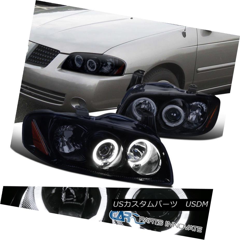 ヘッドライト Glossy Black For Nissan 04-06 Sentra Halo Projector Headlights Headlamps Pair 光沢ブラックfor日産04-06 Sentra Haloプロジェクターヘッドライトヘッドランプペア 【並行輸入品】
