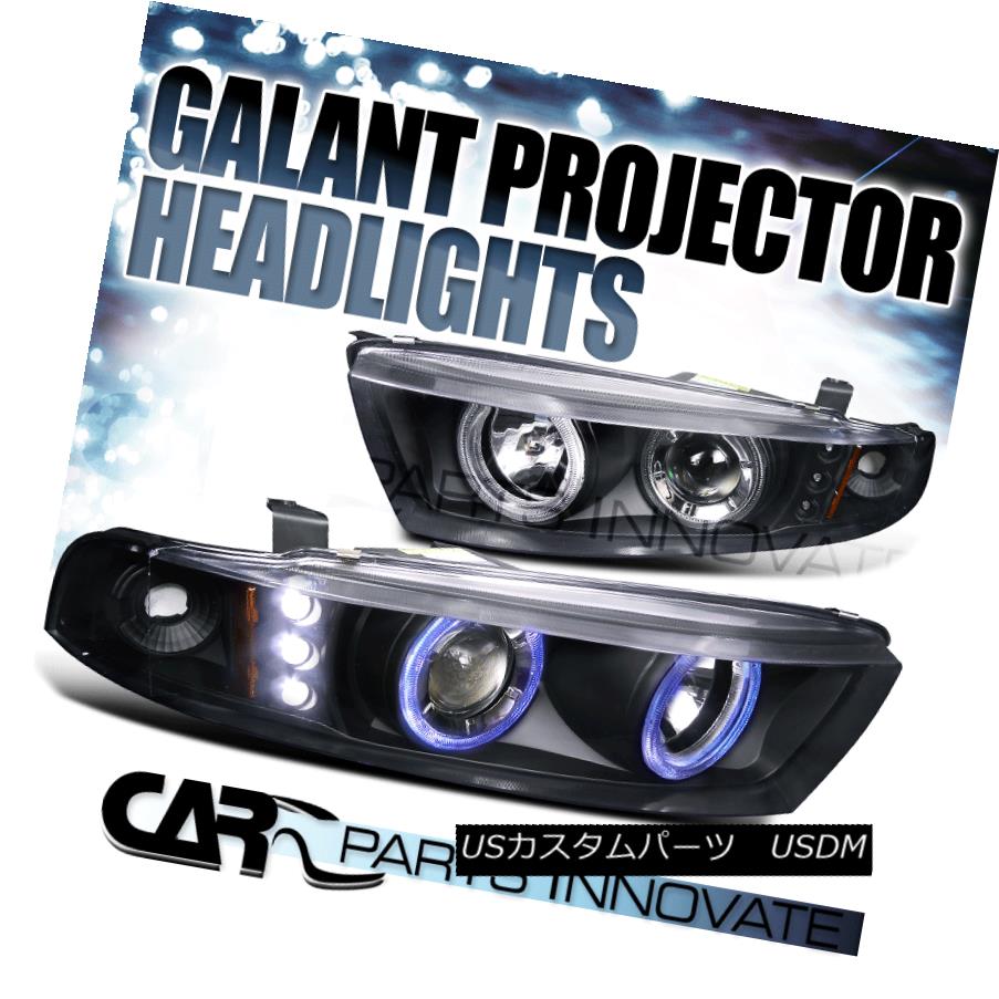 ヘッドライト Mitsubishi 99-03 Galant LED Halo Projector Headlights Lamp Black 三菱99-03 Galant LEDハロープロジェクターヘッドライトランプブラック 【並行輸入品】