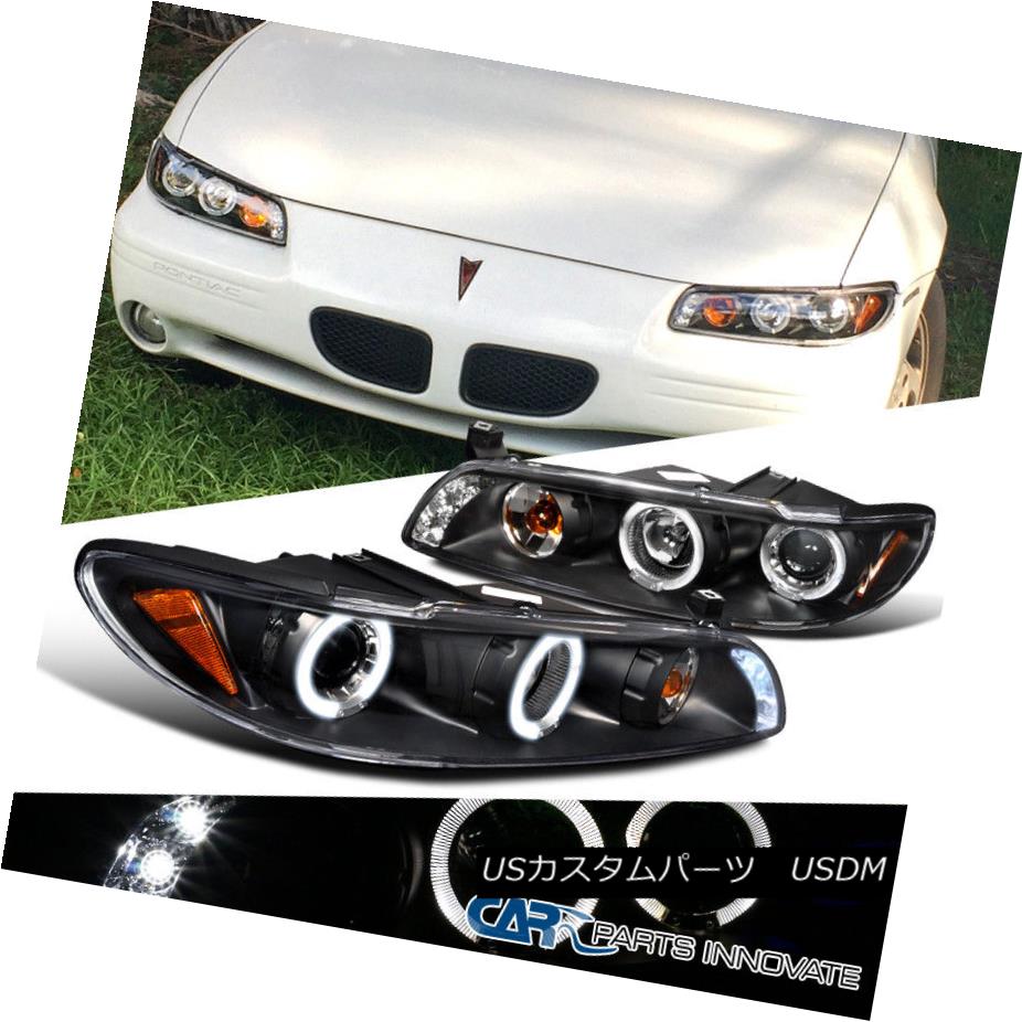 ヘッドライト Pontiac 97-03 Grand Prix LED Halo Projector Headlights Lamp Black ポンティアック97-03グランプリLEDハロープロジェクターヘッドライトランプブラック 【並行輸入品】