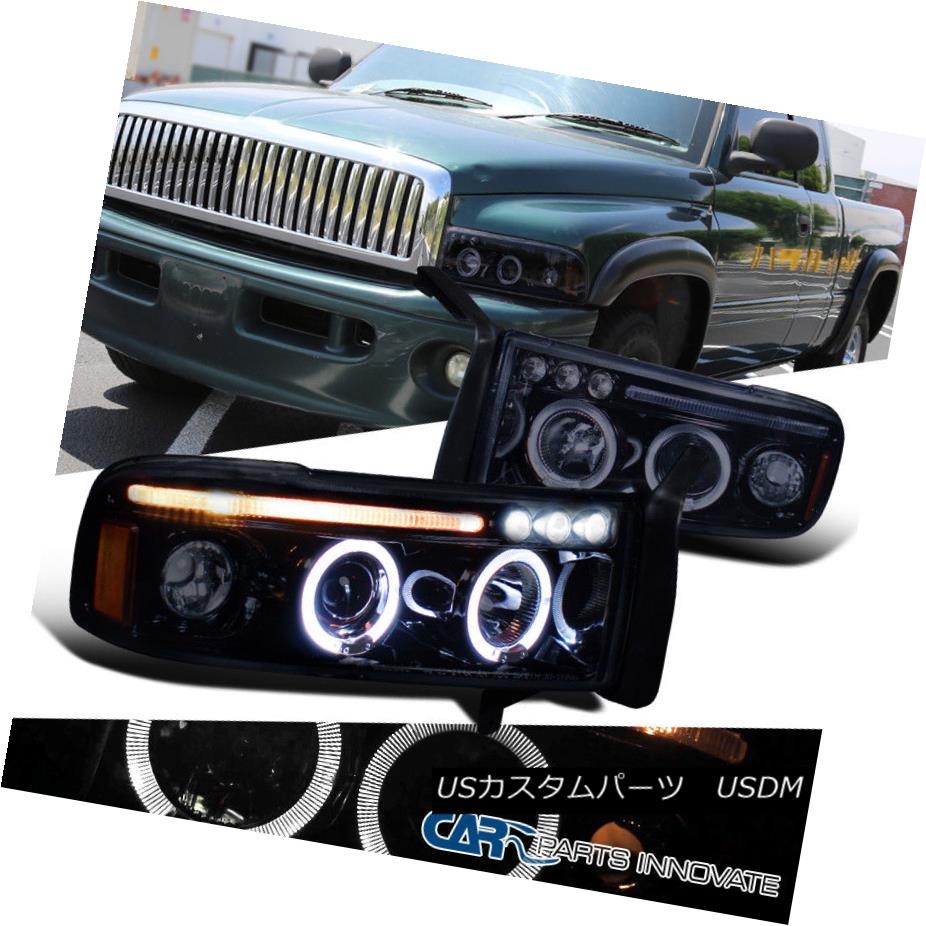 ヘッドライト Glossy Black 94-01 Dodge Ram 1500 2500 3500 Smoke LED Projector Headlights Lamps Glossy Black 94-01 Dodge Ram 1500 2500 3500 Smoke LEDプロジェクターヘッドライトランプ 【並行輸入品】