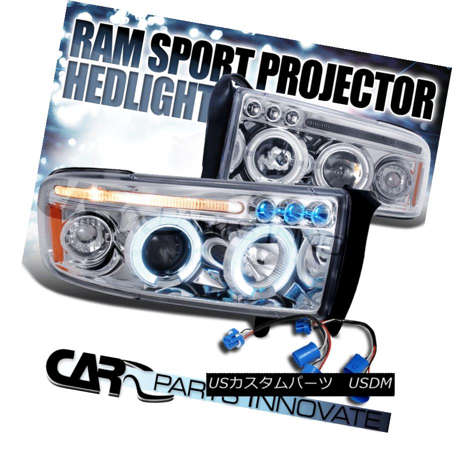 ヘッドライト 1994-2001 Dodge Ram 1500 2500 3500 Sport Chrome LED Halo Projector Headlights 1994-2001 Dodge Ram 1500 2500 3500スポーツクロームLEDハロープロジェクターヘッドライト 【並行輸入品】