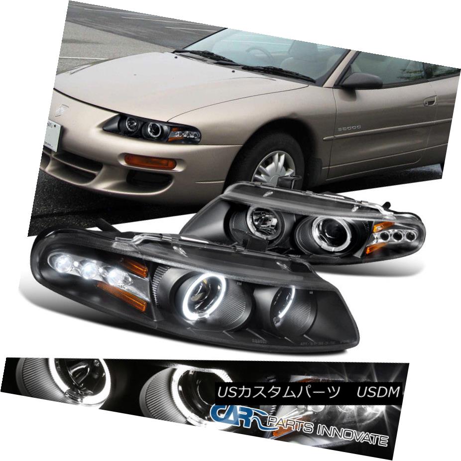 メーカー直売 ライト ランプ Chrysler Avenger Dodge 97 00 ヘッドライト Sebring 97 00ダッジアベンジャークライスラーセブリングクーペブラックledハロープロジェクターヘッドライト Headlights Projector Halo Led Black Coupe Gs Louislegrand Com