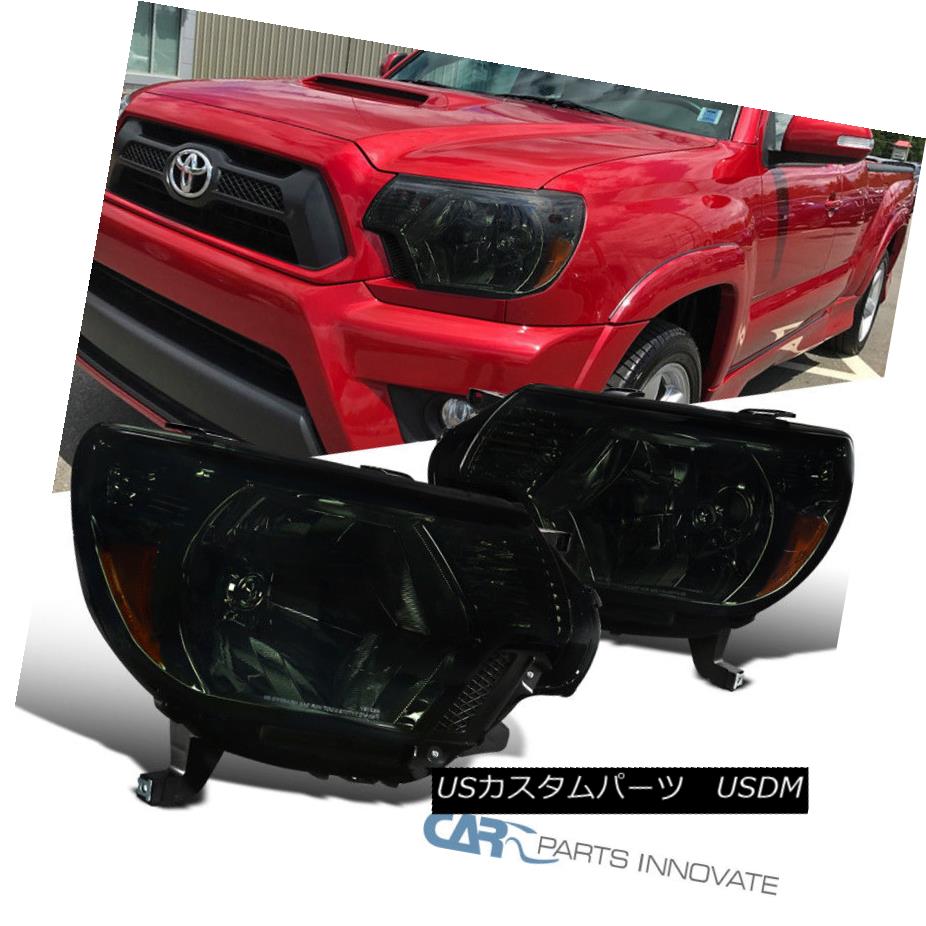 ヘッドライト For Toyota 12-15 Tacoma Replacement Smoke Lens Headlights Tinted Head Lamps Pair トヨタの場合12-15タコマ交換用煙レンズヘッドライト着色ヘッドランプペア 【並行輸入品】