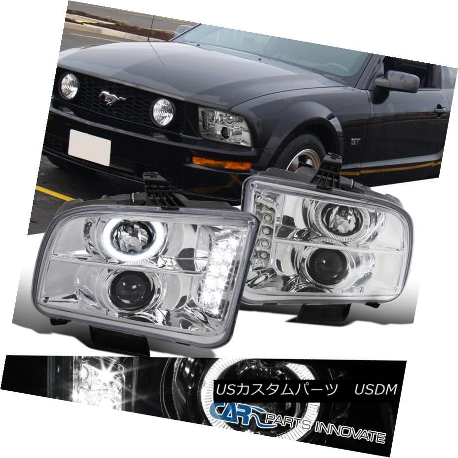 ヘッドライト Ford 05-09 Mustang Replacement Clear LED Halo Projector Headlights Head Lamps フォード05-09ムスタング交換クリアLEDハロープロジェクターヘッドライトヘッドランプ 【並行輸入品】 41,470円