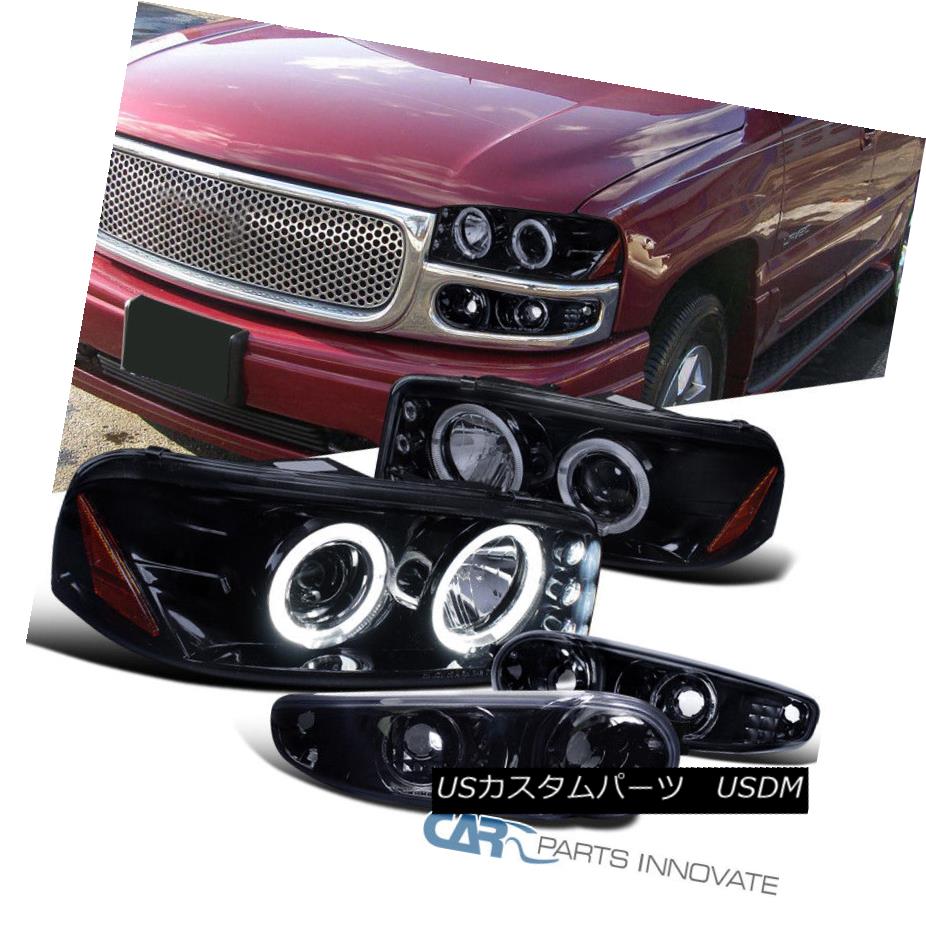 期間限定お試し価格 ヘッドライト Glossy Bum 00 06ユーコン シエラ デナリ ハロ プロジェクター ヘッドライト Black Glossy Lamp Headlights Bumper Projector Led Halo Denali Sierra Yukon 00 06 Black ライト ランプ Swathytraders Com