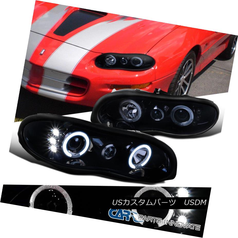 ヘッドライト Chevy 98-02 Camaro LED Halo Glossy Black Projector Headlights Smoke Head Lamps Chevy 98-02 Camaro LED Halo Glossyブラックプロジェクターヘッドライトスモークヘッドランプ 【並行輸入品】 43,544円
