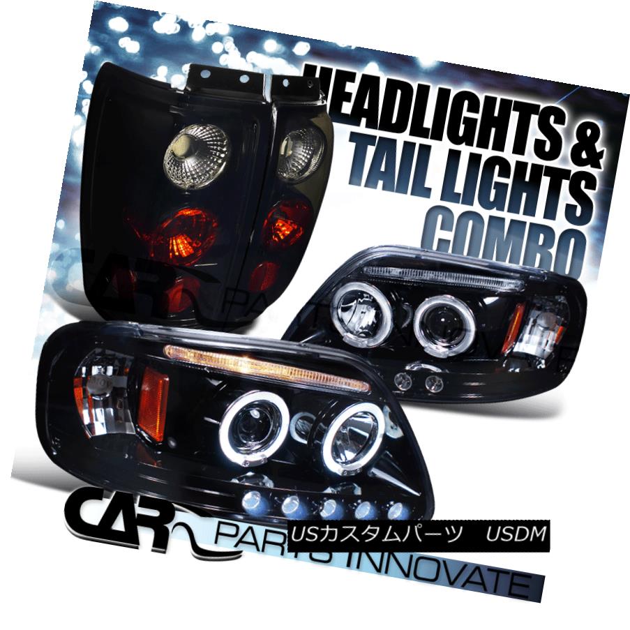 ヘッドライト Glossy Black 1997-2002 Ford Expedition Halo LED Projector Headlights+Tail Lamp Glossy Black 1997-2002 Ford Expedition Halo LEDプロジェクターヘッドライト+タイ lランプ 【並行輸入品】