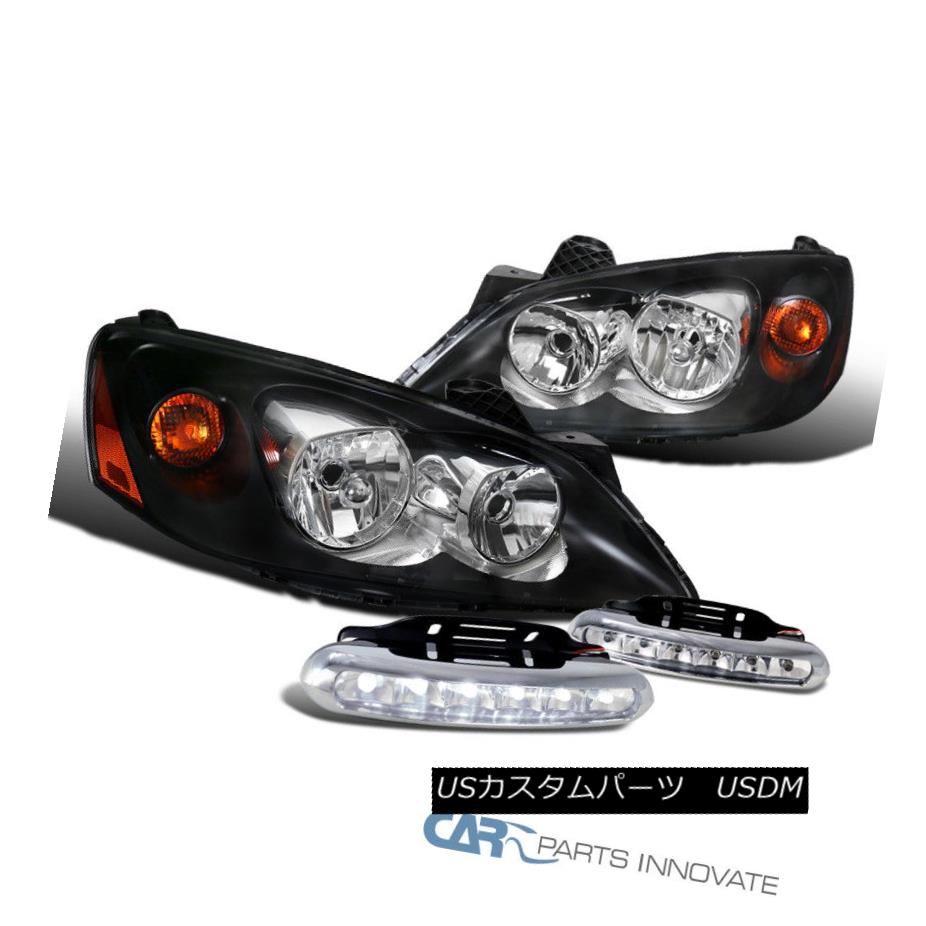 ヘッドライト Pontiac 05-10 G6 Black Headlights Head Lamps+LED DRL Fog Lights Bumper Lamps ポンティアック05-10 G6ブラックヘッドライトヘッドランプ+ LED DRLフォグライトバンパーランプ 【並行輸入品】