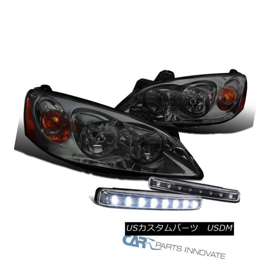 ヘッドライト Smoke Lens Pontiac 05-10 G6 Tint Headlights+Black 8-LED Fog Lights Bumper Lamps スモークレンズポンティアック05-10 G6ティントヘッドライト+ Bla ck 8-LEDフォグライトバンパーランプ 【並行輸入品】