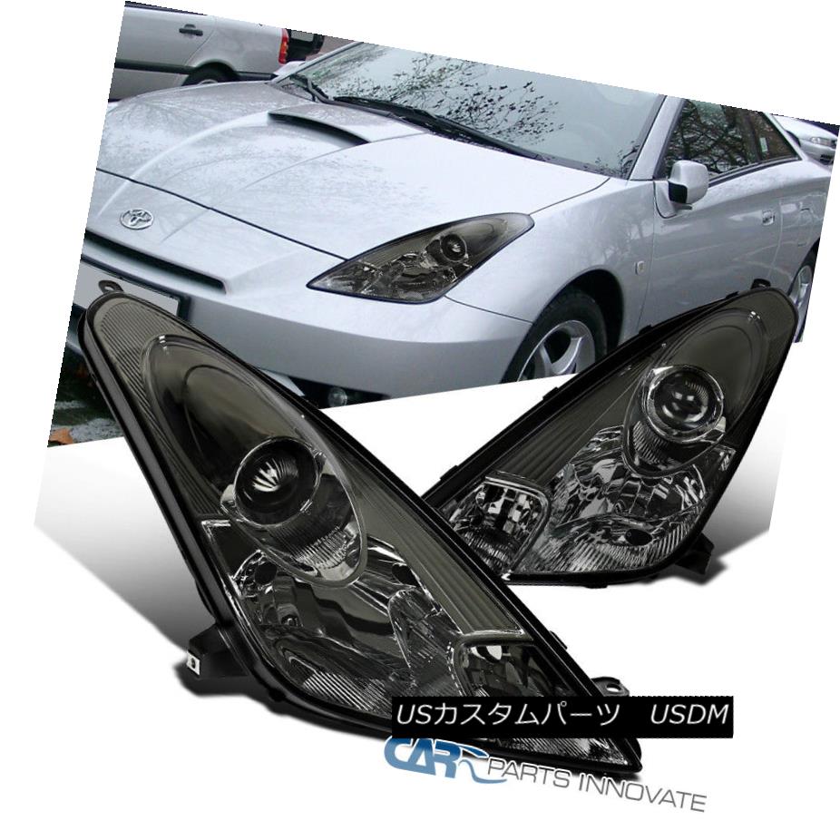 ヘッドライト Fit 00-05 Toyota Celica Smoke Projector Headlights Lamps Replacement Left+Right フィット00-05トヨタCelica煙プロジェクターヘッドライトランプ交換左+右 【並行輸入品】