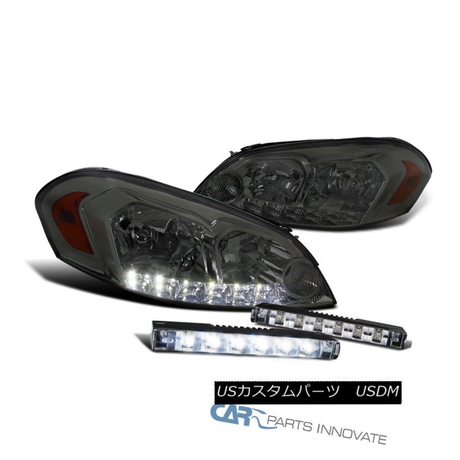 ヘッドライト Chevy 06-13 Impala 06-07 Monte Carlo Smoke LED Headlights+Slim 6-LED Fog Lights シボレー06-13インパラ06-07モンテカルロ煙LEDヘッドライト+スリ m 6-LEDフォグライト 【並行輸入品】