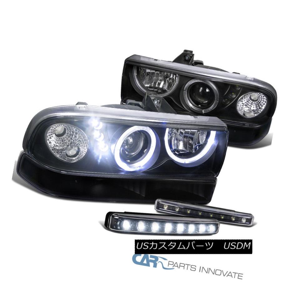 ヘッドライト 98-04 S10 Blazer Black SMD LED DRL Projector Headlights+Bumper Lamp+LED Fog Lamp 98-04 S10 Blazer Black SMD LED DRLプロジェクターヘッドライト+ランプごとのブーケ + LEDフォグランプ 【並行輸入品】
