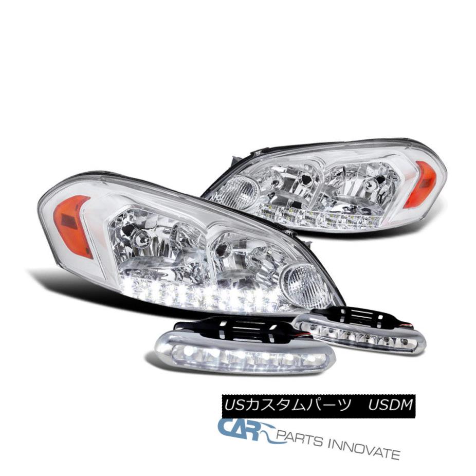 ヘッドライト Chevy 06-13 Impala 06-07 Monte Carlo Clear LED Headlights+6-LED Fog Bumper Lamps シボレー06-13インパラ06-07モンテカルロクリアLEDヘッドライト+ 6-L EDフォグバンパーランプ 【並行輸入品】